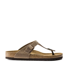 Load image into Gallery viewer, Birkenstock Gizeh Orthotic Slide Tabacco Brown Oiled Leather
