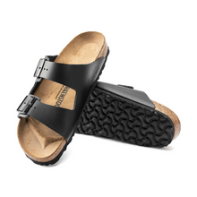 Load image into Gallery viewer, Birkenstock Arizona Black Smooth Leather Regular