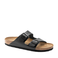 Load image into Gallery viewer, Birkenstock Arizona Black Smooth Leather Regular