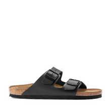 Load image into Gallery viewer, Birkenstock Arizona Black Smooth Leather Regular