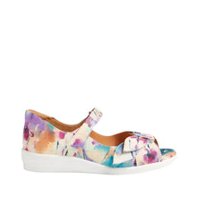 Load image into Gallery viewer, Ziera Disco W Pansy Print Leather Adjustable Leather Sandal