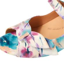 Load image into Gallery viewer, Ziera Disco W Pansy Print Leather Adjustable Leather Sandal