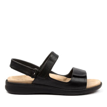 Load image into Gallery viewer, Ziera Benji W Black/black Leather Adjustable Sandal