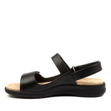 Load image into Gallery viewer, Ziera Benji W Black/black Leather Adjustable Sandal