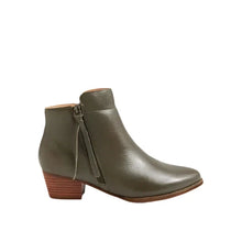 Load image into Gallery viewer, Ziera Vendas Xf Olive Leather Side Zip Ankle Boot
