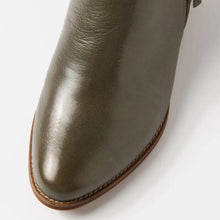 Load image into Gallery viewer, Ziera Vendas Xf Olive Leather Side Zip Ankle Boot
