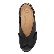Load image into Gallery viewer, Ziera Addya XW Black Natural Heel Leather Heeled Adjustable Sandal