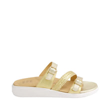 Load image into Gallery viewer, Ziera Ieanny W Gold Multi Leather Slide
