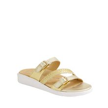 Load image into Gallery viewer, Ziera Ieanny W Gold Multi Leather Slide