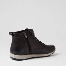 Load image into Gallery viewer, Ziera Balla Wide Black Leather Boot Ankle Boot