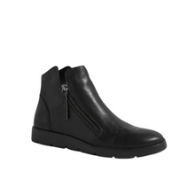 Load image into Gallery viewer, Ziera Mohme W Black Leather Side Zip Ankle Boot