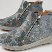 Load image into Gallery viewer, Ziera Solange Xf Blue Leaf Leather Boots Ankle Boots