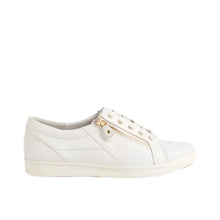 Load image into Gallery viewer, Ziera Denes Xf White-white Leather Side Zip Sneaker