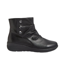Load image into Gallery viewer, Ziera Nempire Wide Black Leather Ankle Boot