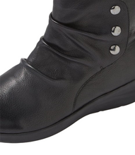 Load image into Gallery viewer, Ziera Nempire Wide Black Leather Ankle Boot
