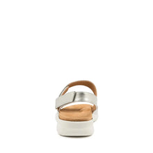 Load image into Gallery viewer, Ziera Benji W Silver/white Leather Adjustable Sandal