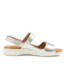 Load image into Gallery viewer, Ziera Benji W Silver/white Leather Adjustable Sandal