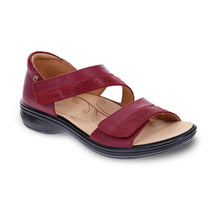 Load image into Gallery viewer, Revere Mauritius Cherry French/lizard Medium Adjustable Sandal