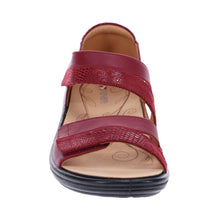 Load image into Gallery viewer, Revere Mauritius Cherry French/lizard Medium Adjustable Sandal
