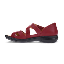 Load image into Gallery viewer, Revere Mauritius Cherry French/lizard Medium Adjustable Sandal