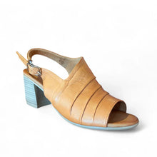 Load image into Gallery viewer, Cabello Edwina Tan Heeled Adjustable Sandal