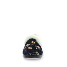 Load image into Gallery viewer, Panda Emille Slipper Navy Embroidery