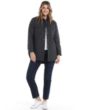 Load image into Gallery viewer, Betty Basics Pasadena Quilted Shacket Gun Metal