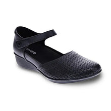 Load image into Gallery viewer, Revere Osaka Black Laser New W Wide Mary Jane Shoe