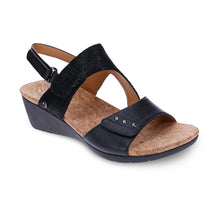 Load image into Gallery viewer, Revere Grenada Black/black Lizard Womens Shoes Adjustable Sandal