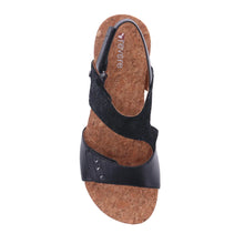 Load image into Gallery viewer, Revere Grenada Black/black Lizard Womens Shoes Adjustable Sandal