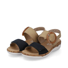 Load image into Gallery viewer, Remonte R6853-60 Beige Combo Womens Shoes Adjustable Sandal