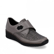 Load image into Gallery viewer, Rieker 537c0-42 Grey Slip On Shoe