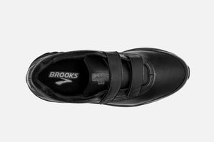 Brooks Mens Addiction Walker V-Strap 2E Wide  BLACK on BLACK