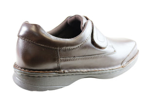 Slatters Axease Teak Mens Wide Fit Comfort Walking Shoes