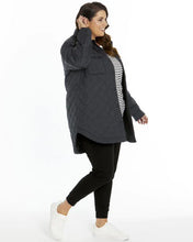 Load image into Gallery viewer, Betty Basics Pasadena Quilted Shacket Gun Metal
