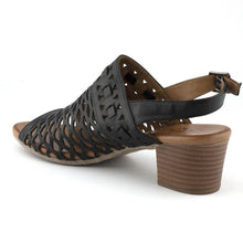 Load image into Gallery viewer, Cabello Antas Black Heeled Adjustable Sandal