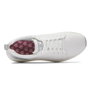 Rockport Women's Trustride Golf Lace to Toe Sneaker- White/Silver