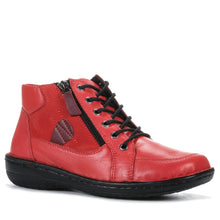 Load image into Gallery viewer, Cabello Dawn Red Size Zip High Top Sneaker