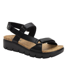 Load image into Gallery viewer, Alegria Henna Black Adjustable Sandal