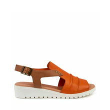 Load image into Gallery viewer, Django And Juliette Madis Bright Orange Adjustable Sandal