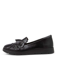 Load image into Gallery viewer, Ziera Miless W Black Leather Slip On Shoe