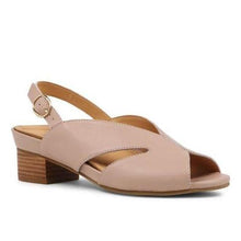 Load image into Gallery viewer, Ziera Addya Xw Blush Leather Heeled Adjustable Sandal