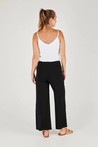 One Ten Willow Shirred Waistband Pant Black