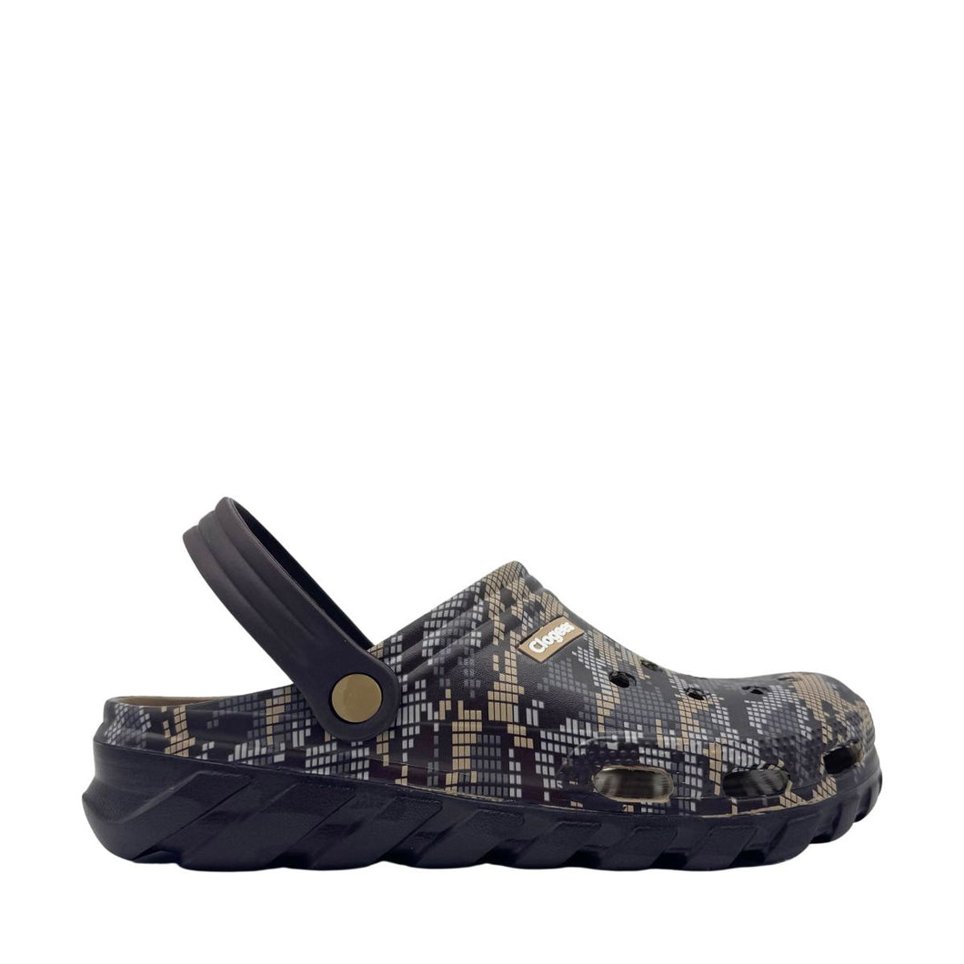 Clogees Mens Original Clog Coffee Camo