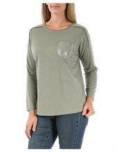 Load image into Gallery viewer, Jump L/s Sequin Trim Top Thyme