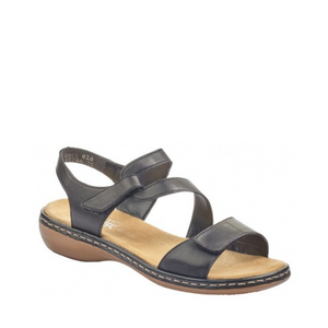 Rieker 659c7 00 Black Womens Shoes Sandals