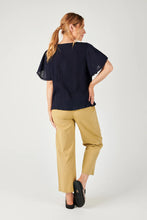 Load image into Gallery viewer, Alessi Flutter Sleeve Top Navy