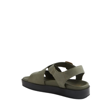 Load image into Gallery viewer, Ziera Glynice Olive Adjustable Flat Sandal