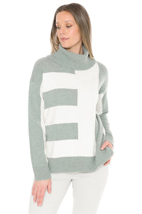 Jump Block Panel Pullover Alpine/Ivory