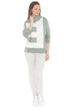 Load image into Gallery viewer, Jump Block Panel Pullover Alpine/Ivory